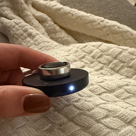 Oura Black and Silver Ring Charger